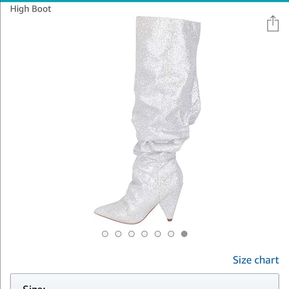 Slouchy glitter boots!